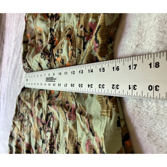 Sundance Womens 100% Silk Floral A-Line Dress Size 6 Multicolor Cap Sleeve Lined - Picture 7 of 14